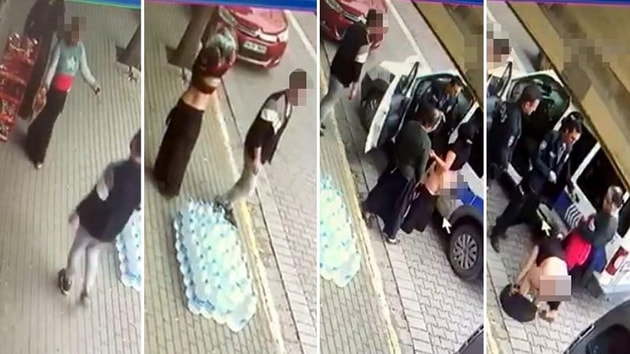 Avcılar'da manavdan para çalmakla suçlanan kadın elbisesini çıkarıp soyundu | Video izle