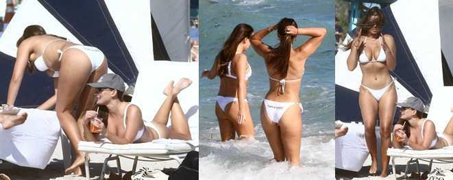 Brooks Nader beyaz bikini ile Miami plajında 02/01/2021
