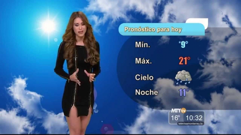 Yanet Garcia mini elbiseyle programda