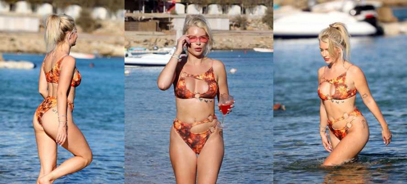Lottie Moss bikini ile Mykonos'ta