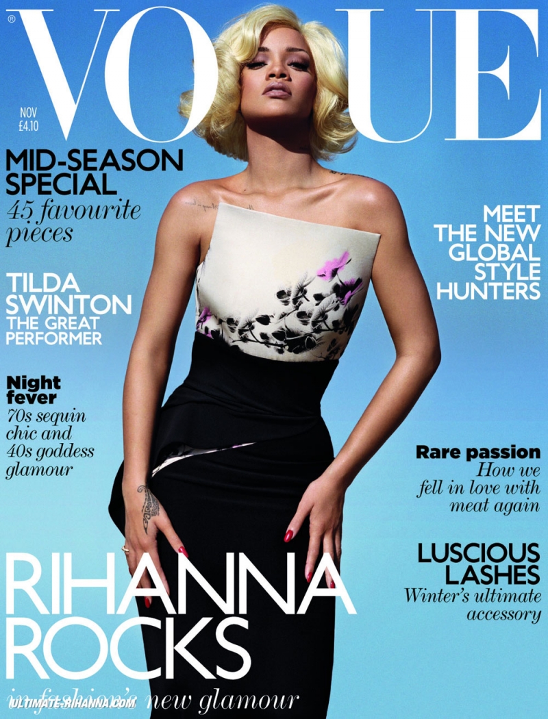 Rihanna Vogue çekimlerinde