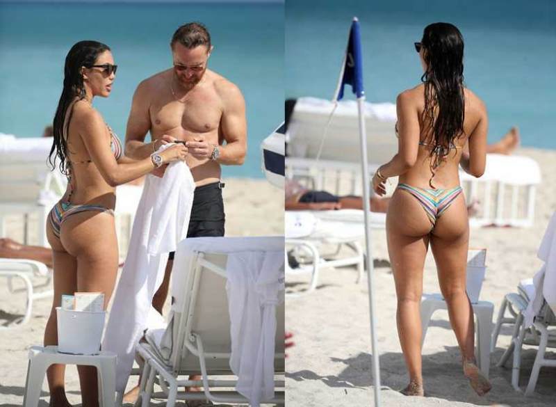 Jessica Ledon renkli bikiniyle Miami'de