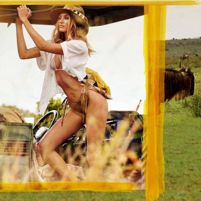 Candice Swanepoel Tropic of C çekimlerinde